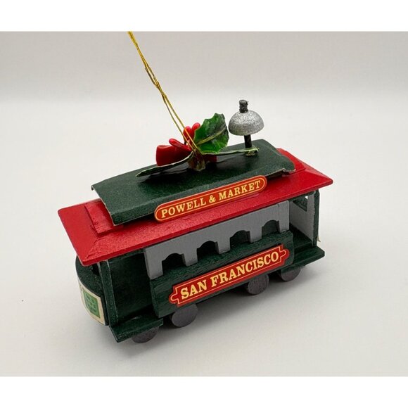 Kurt S Adler San Francisco Cable Car Christmas Tree Ornament Powell & Market - Picture 7 of 7